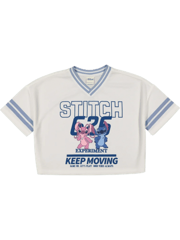 Stitch Graphic Print Jersey Top