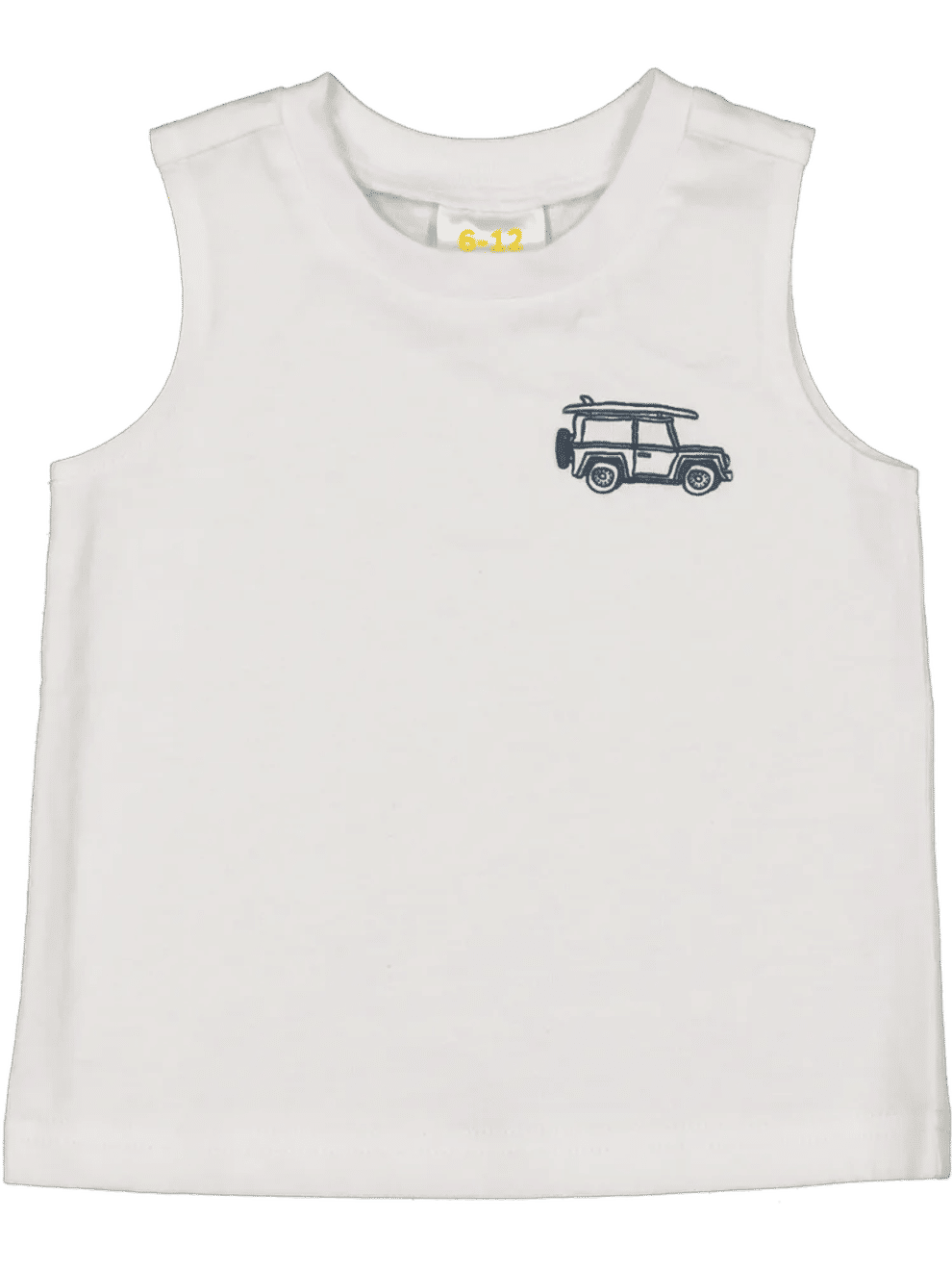 White Graphic Print Vest