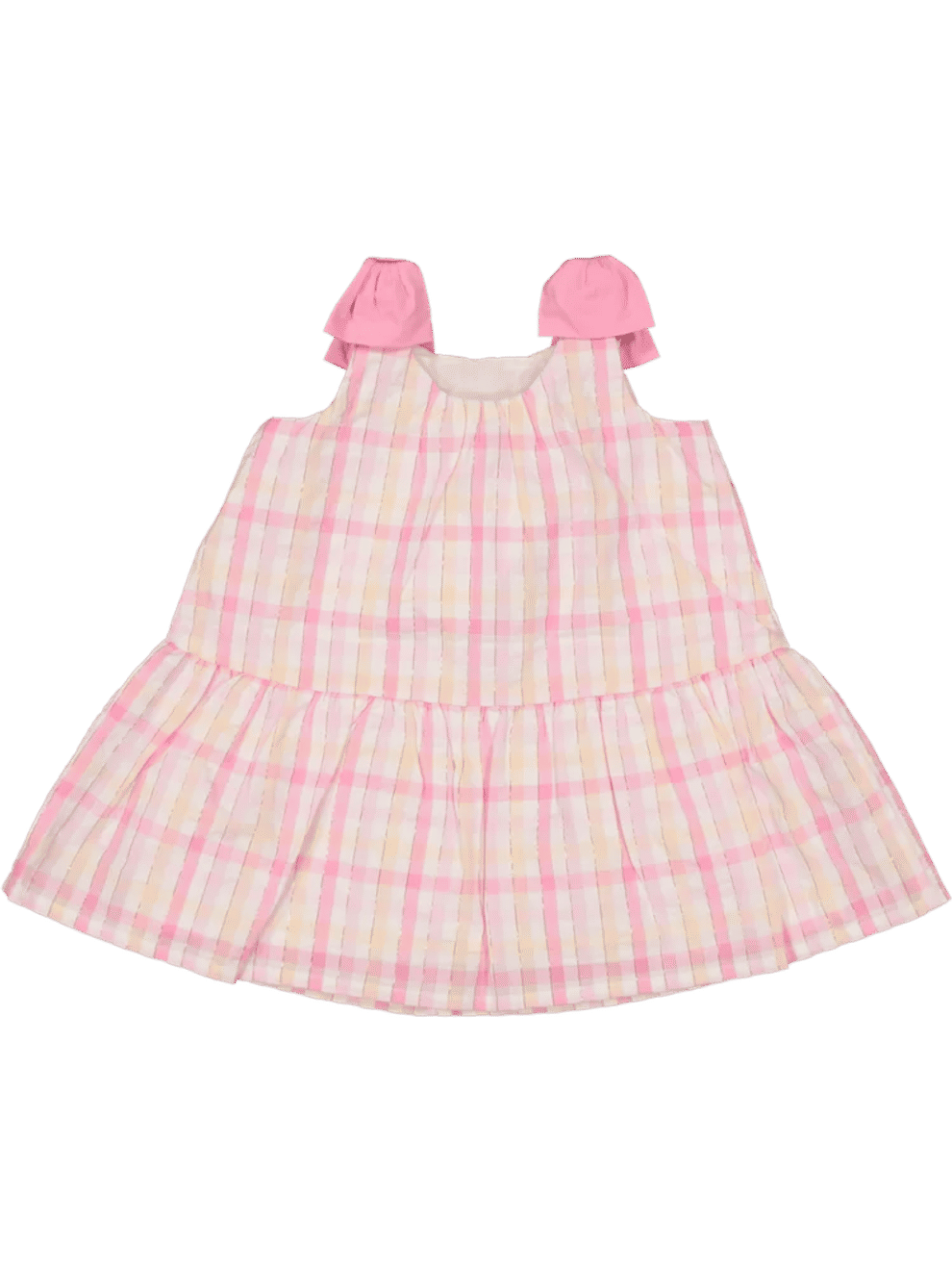 Pink Checkered Bow Dress (1)