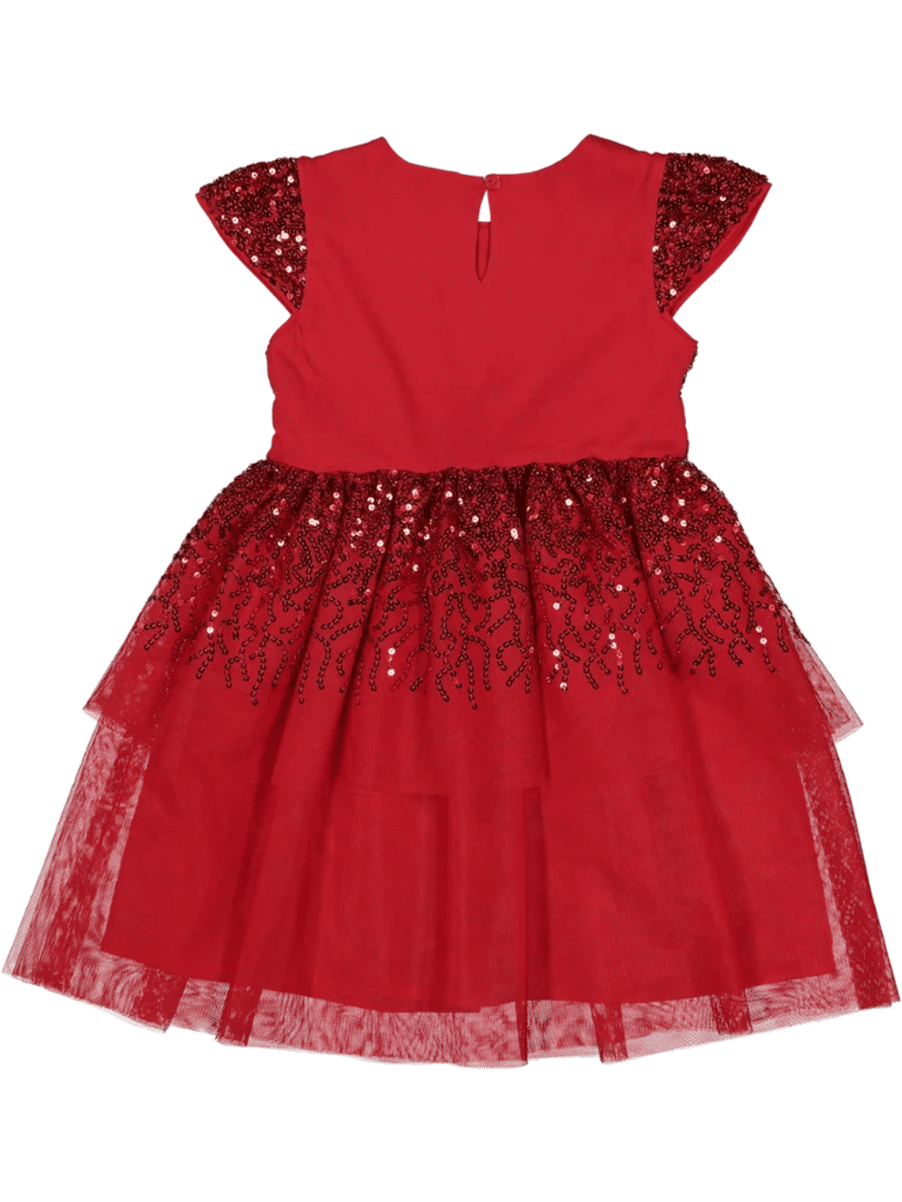 Red Sequin Party Dress (1)