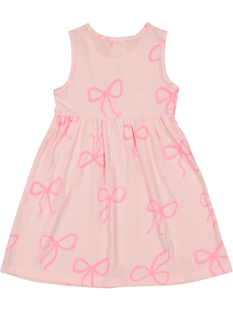 Pink Bow Print Dress (1)
