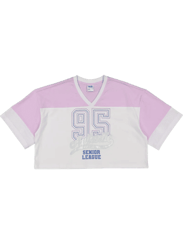 Graphic V-Neck Crop T-Shirt