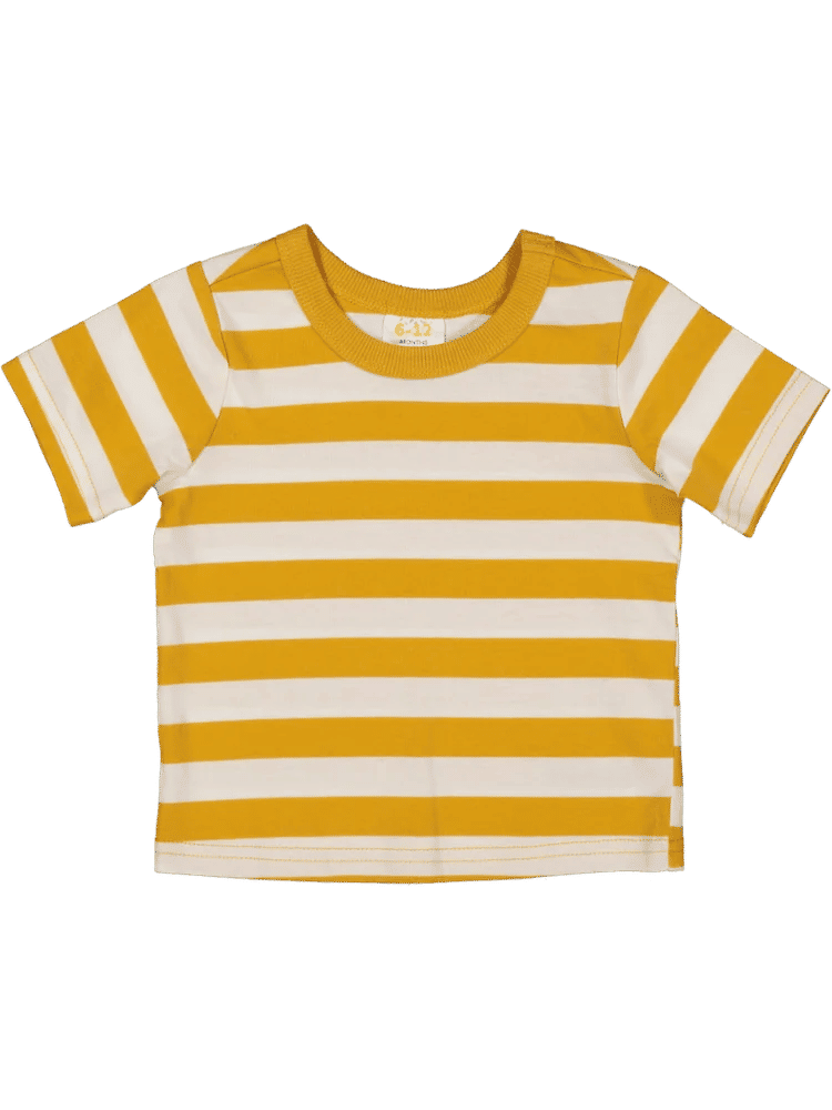 Yellow Striped Cotton T-shirt