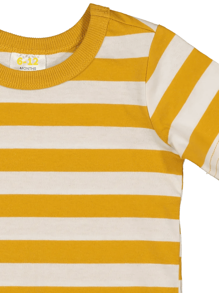 Yellow Striped Cotton T-shirt (1)