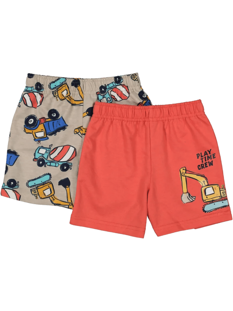 2-Pack Construction Print Shorts