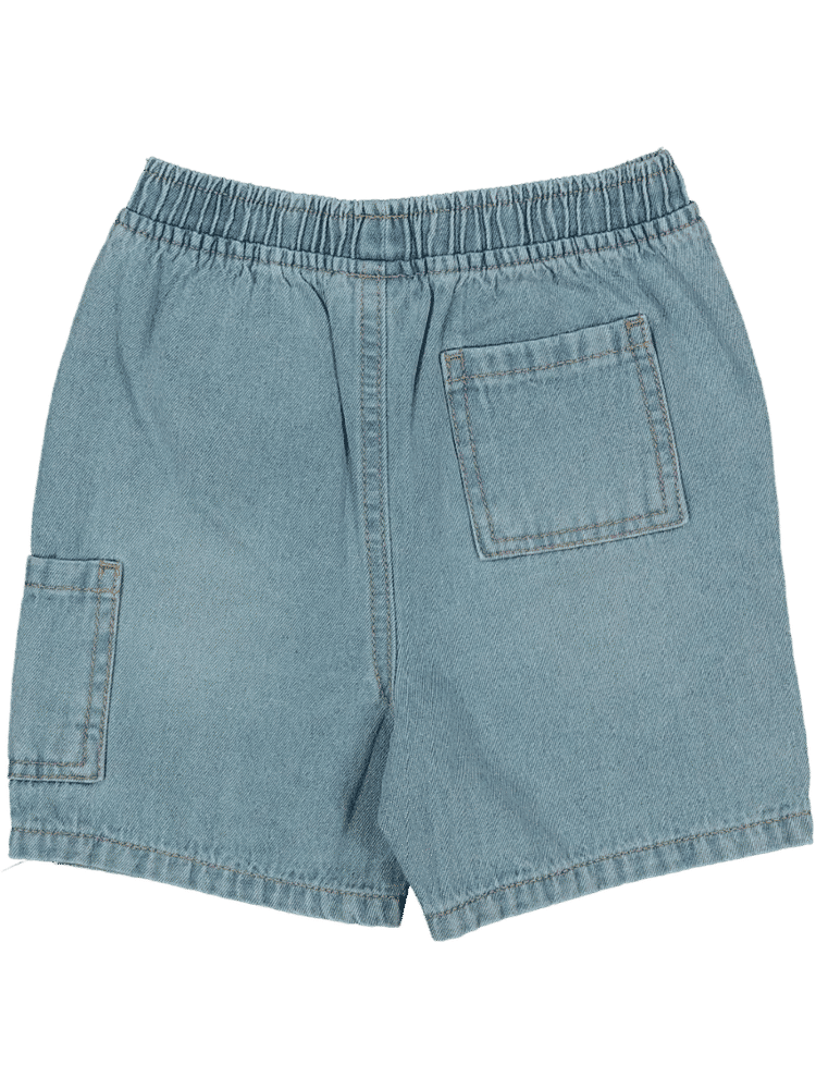 Light Wash Denim Safari Shorts (2)