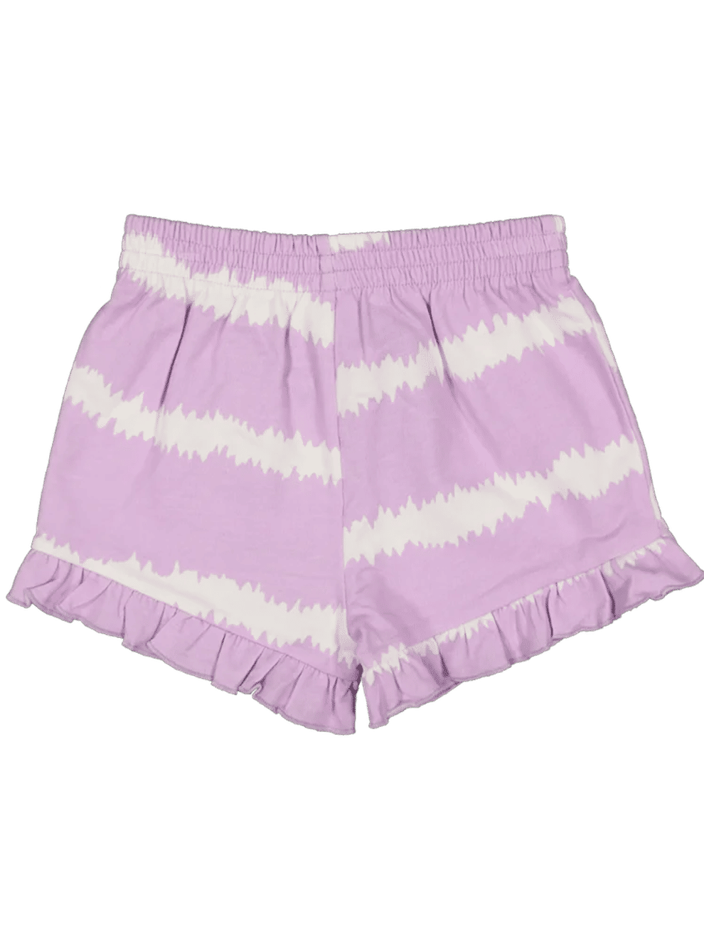 Lilac Striped Frill Hem Shorts (1)