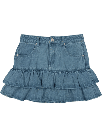 Denim Frill Skirt