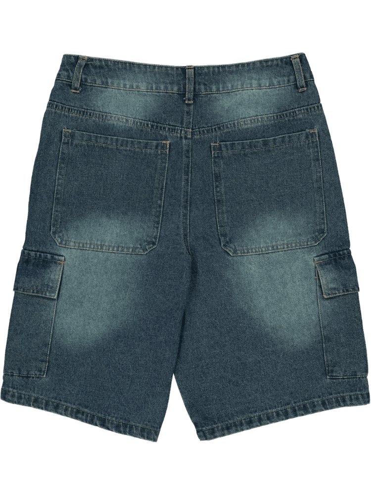 Blue Denim Cargo Shorts (1)