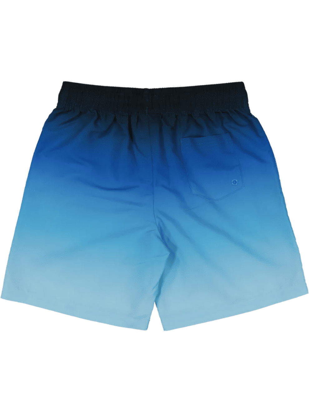 Blue Ombre Elastic Waist Shorts (1)
