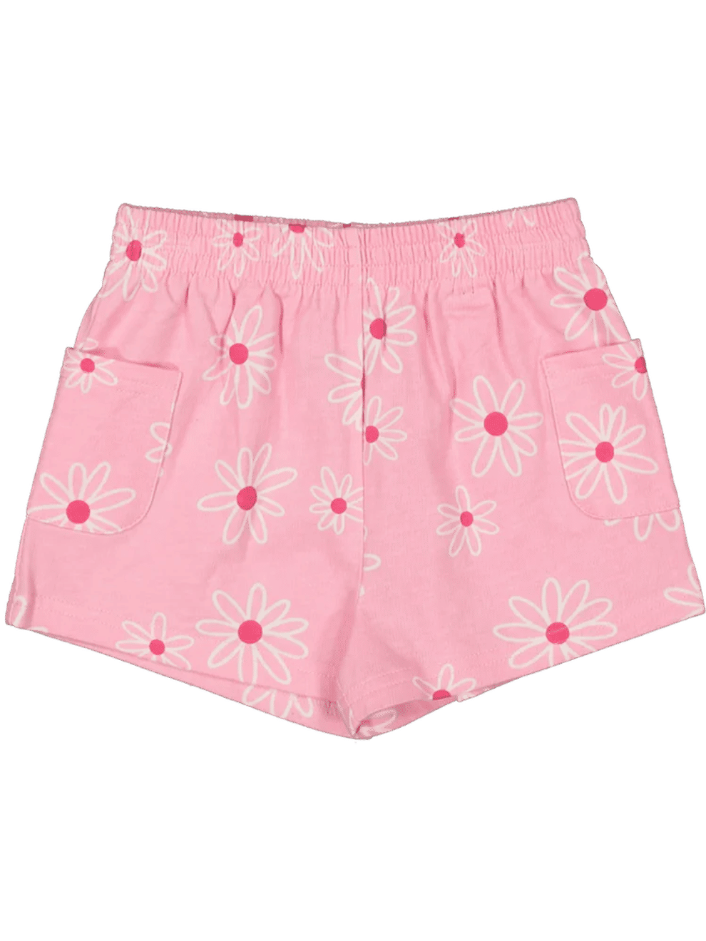 Pink Daisy Print Shorts