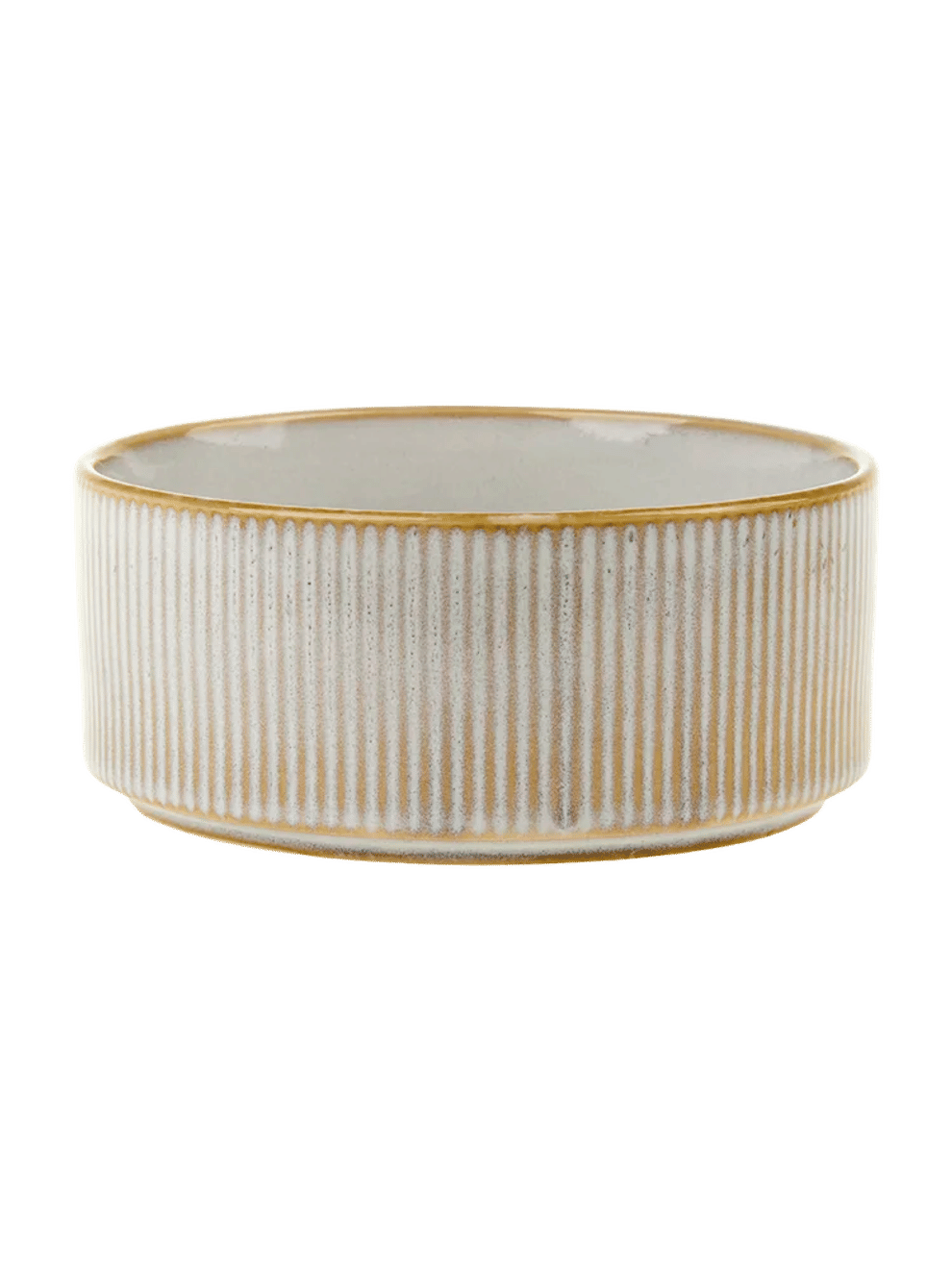 Pearl Ribbed Ceramic Bowl 14cm