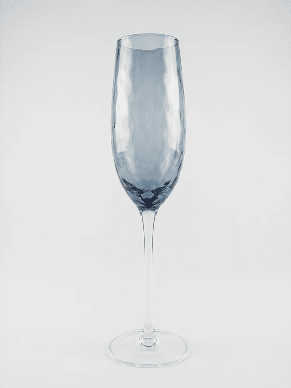 Blue Hammered Texture Champagne Flute 25cm