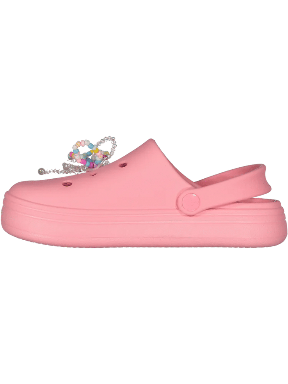 Pink Beaded Moulded Sandal (1)