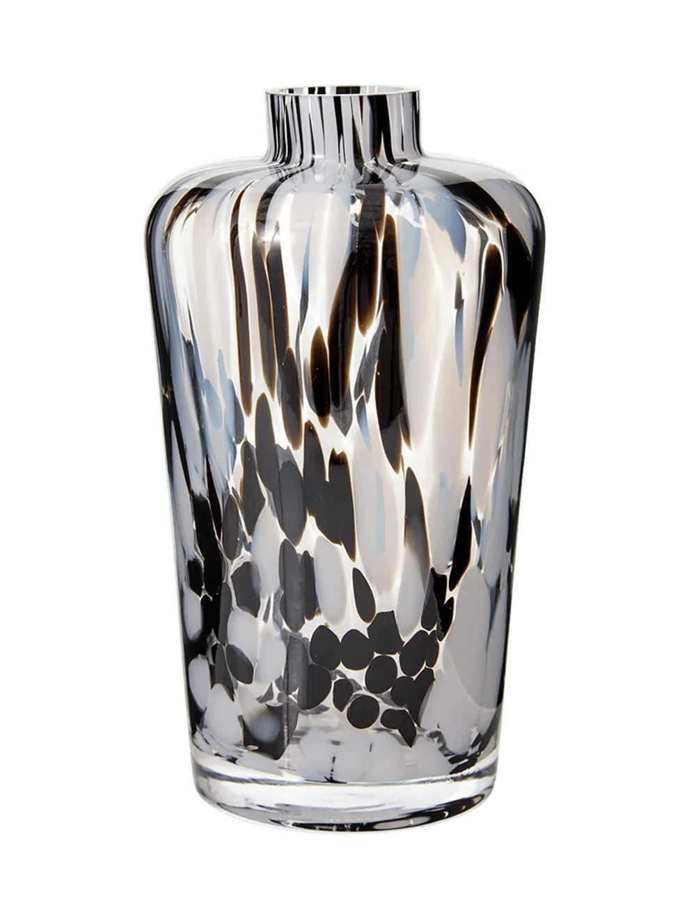 Monochrome Speckled Glass Vase 20.5cm (2)