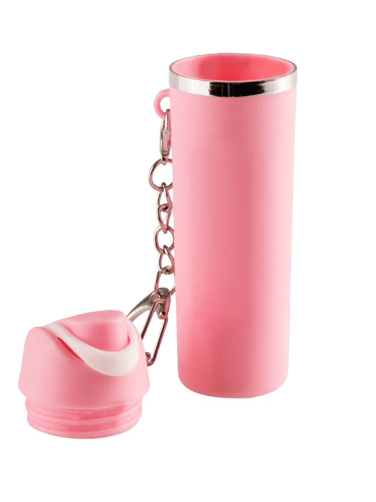 Assorted Colour Bottle Shape Keyrings (8)