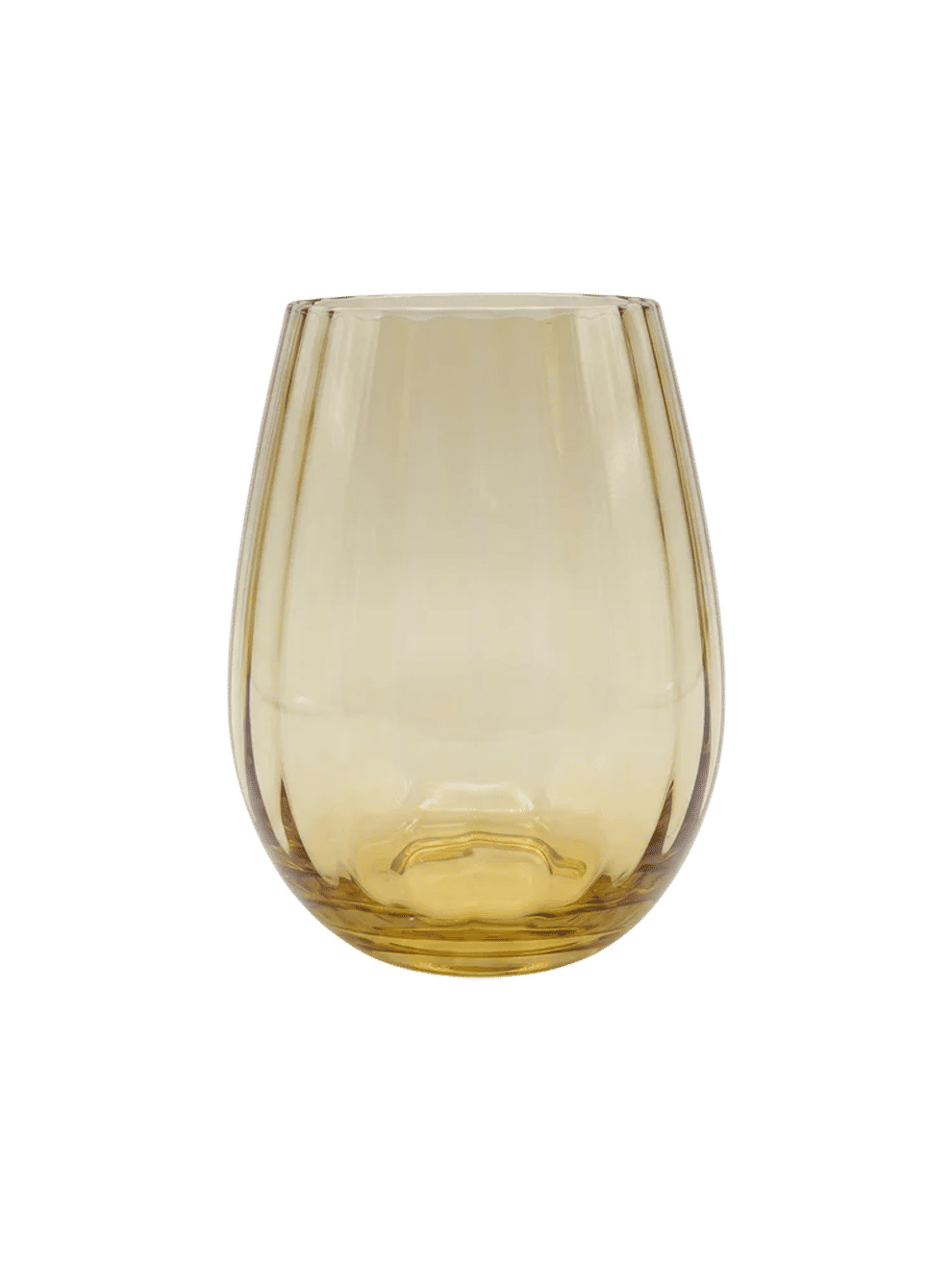 Amber Fluted Wine Glass 7x5.5x12cm