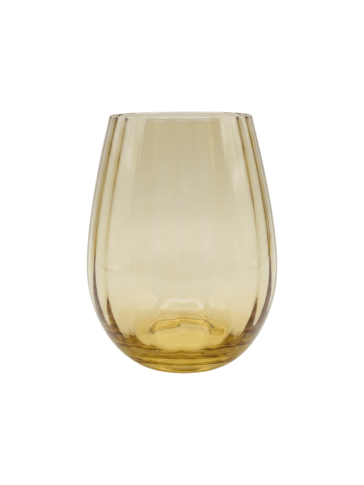 Amber Fluted Wine Glass 7x5.5x12cm (1)