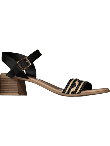 Striped Block Heel Sandal