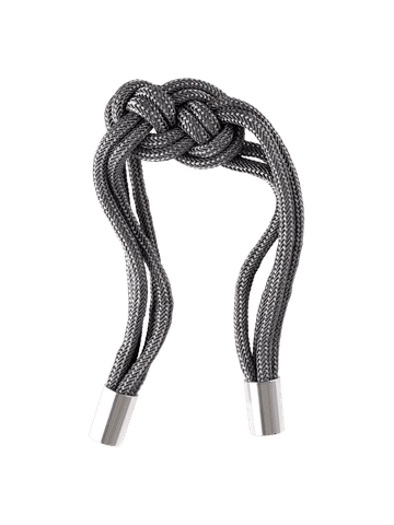 Braided Grey Curtain Tieback