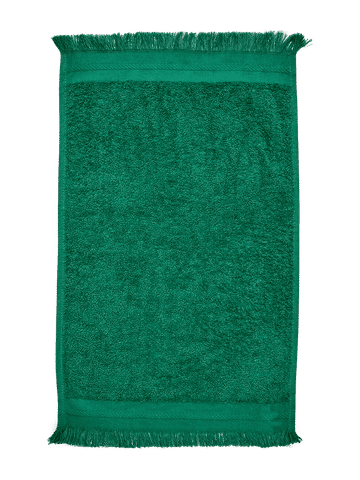 Green Fringed Hand Towel