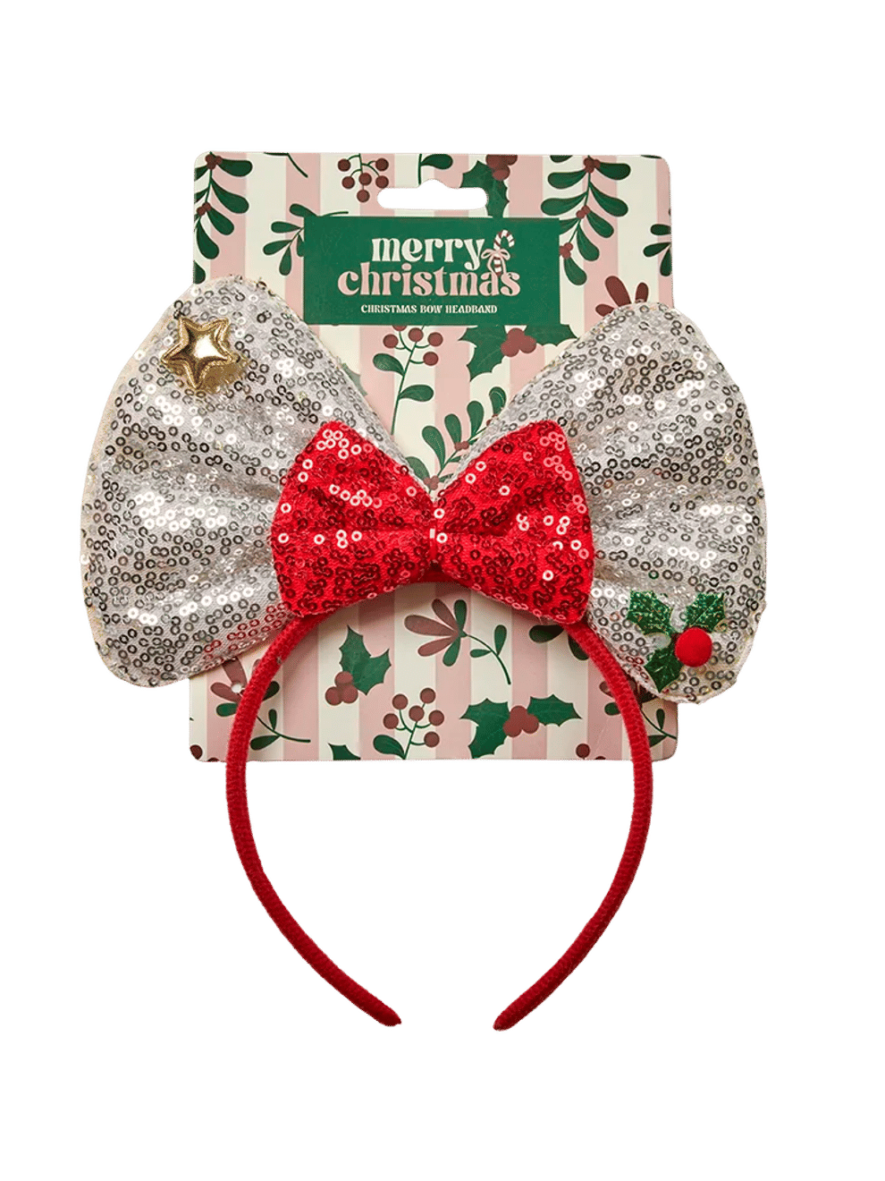 Festive Sequin Christmas Bow Headband (5)