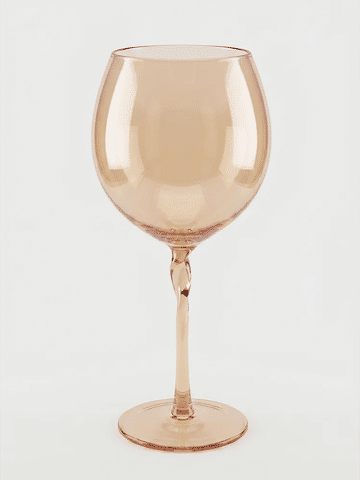 Tinted Glass Wine Goblet 22cm
