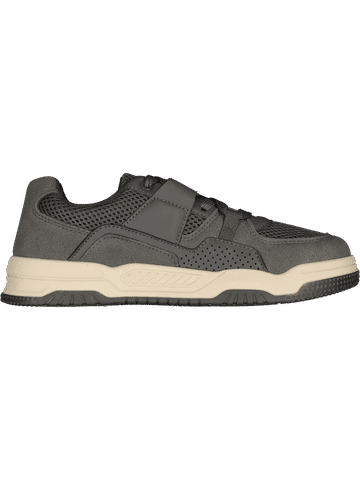 Grey Mesh Panel Sneakers