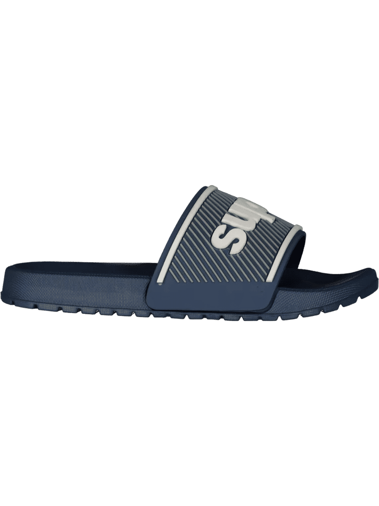 Navy Graphic Logo Sandals