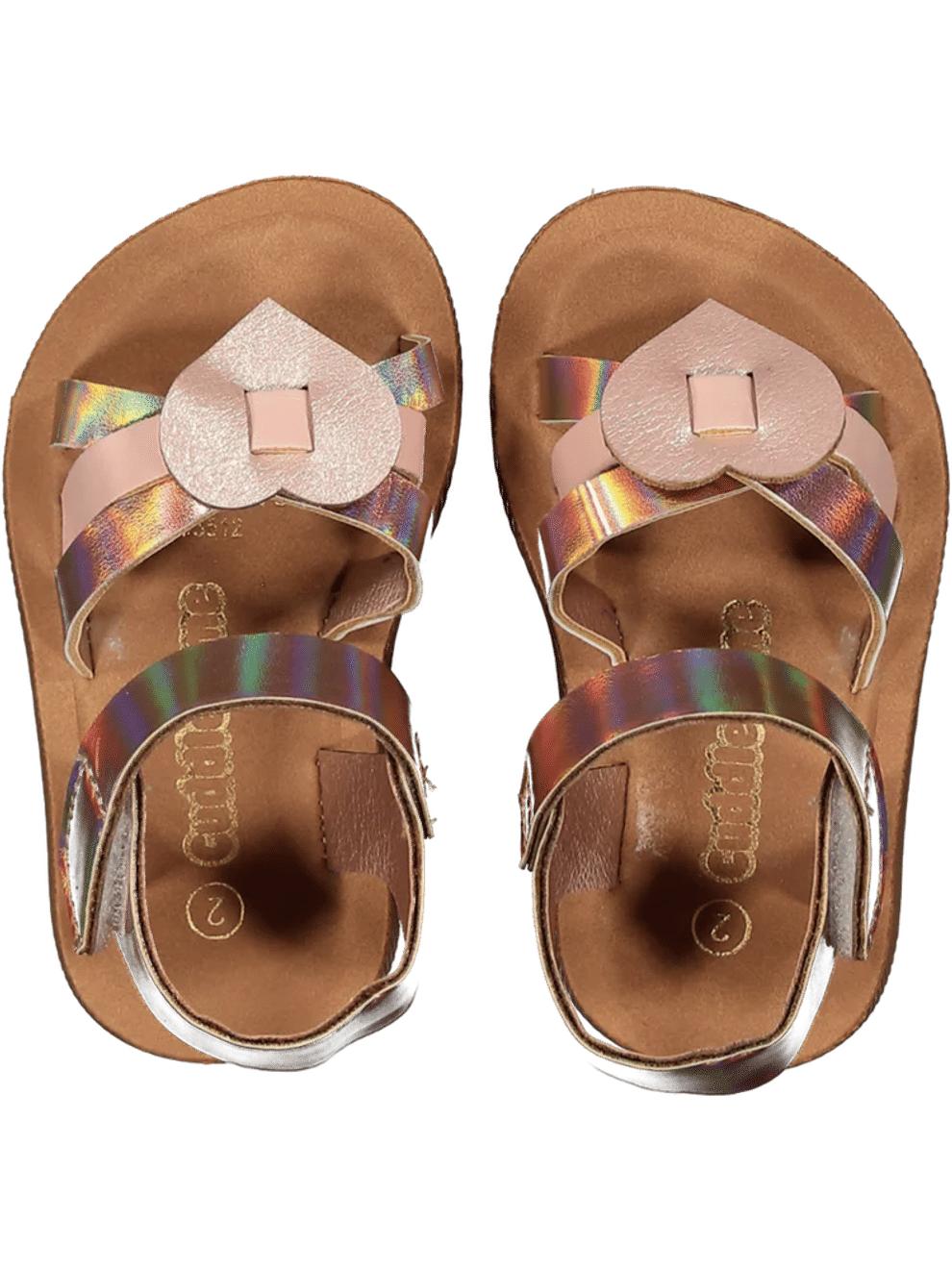 Pink Metallic Shimmer Bow Sandals (2)