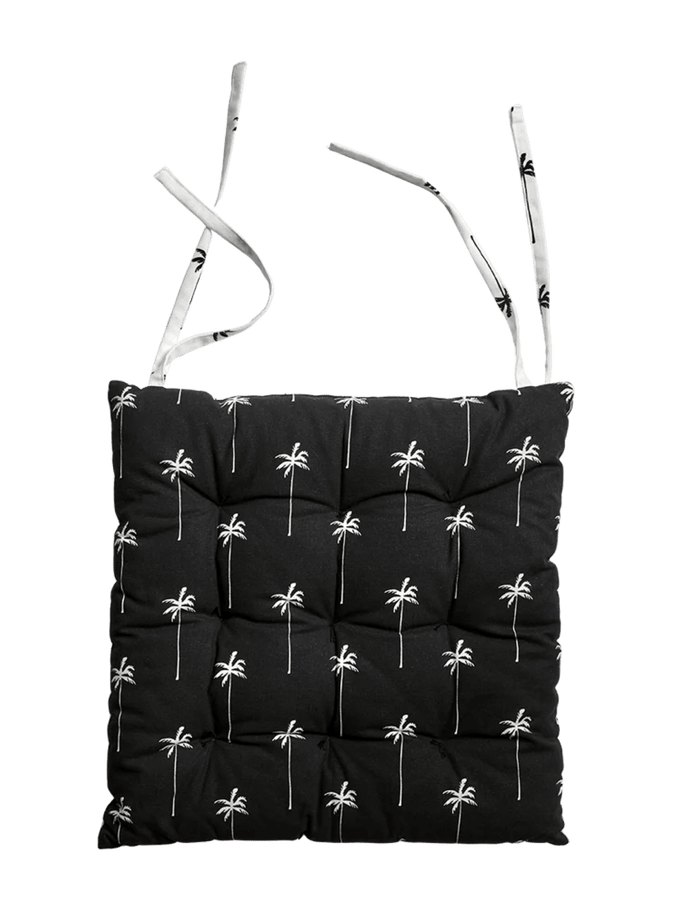 Palm Print Tufted Outdoor Chair Pad (1)