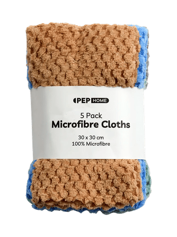 5-Pack Microfibre Cleaning Cloths