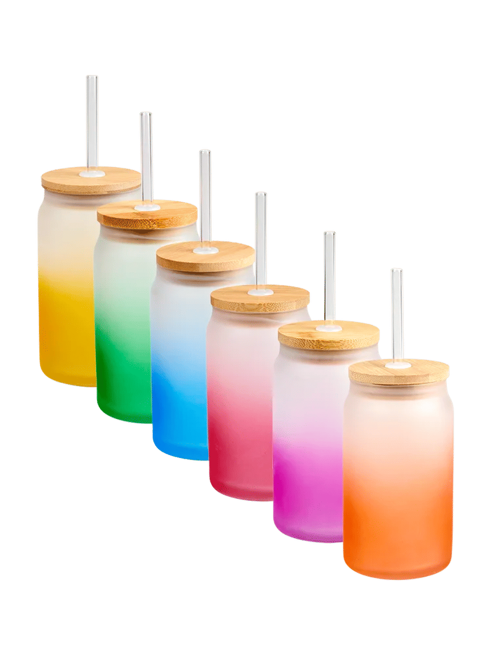 Frosted Ombre Mason Jars  (Assorted)