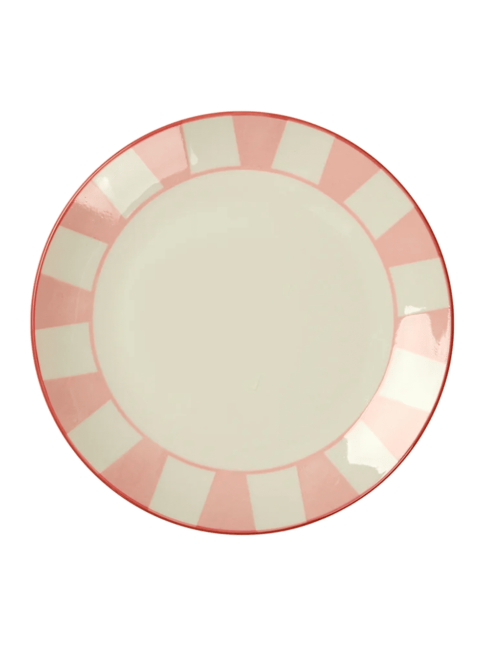 Pink Striped Ceramic Side Plate