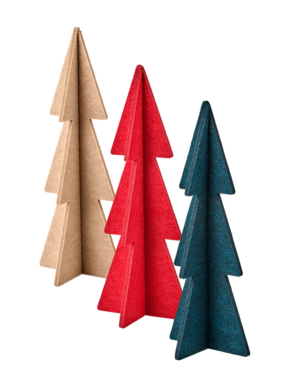 Felt Christmas Trees 40cm (Assorted)