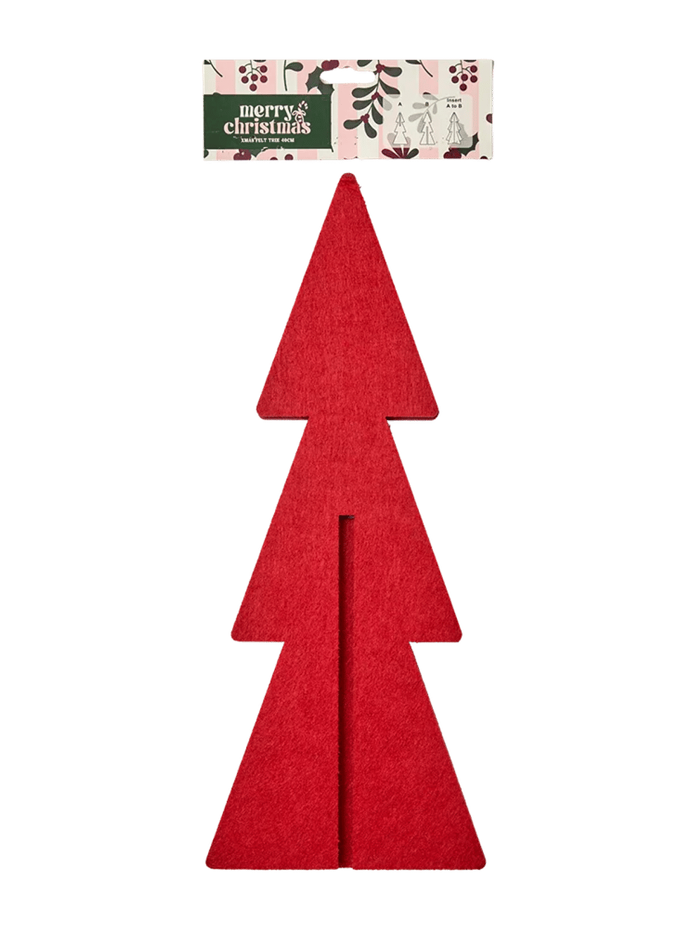Felt Christmas Trees 40cm (Assorted) (4)