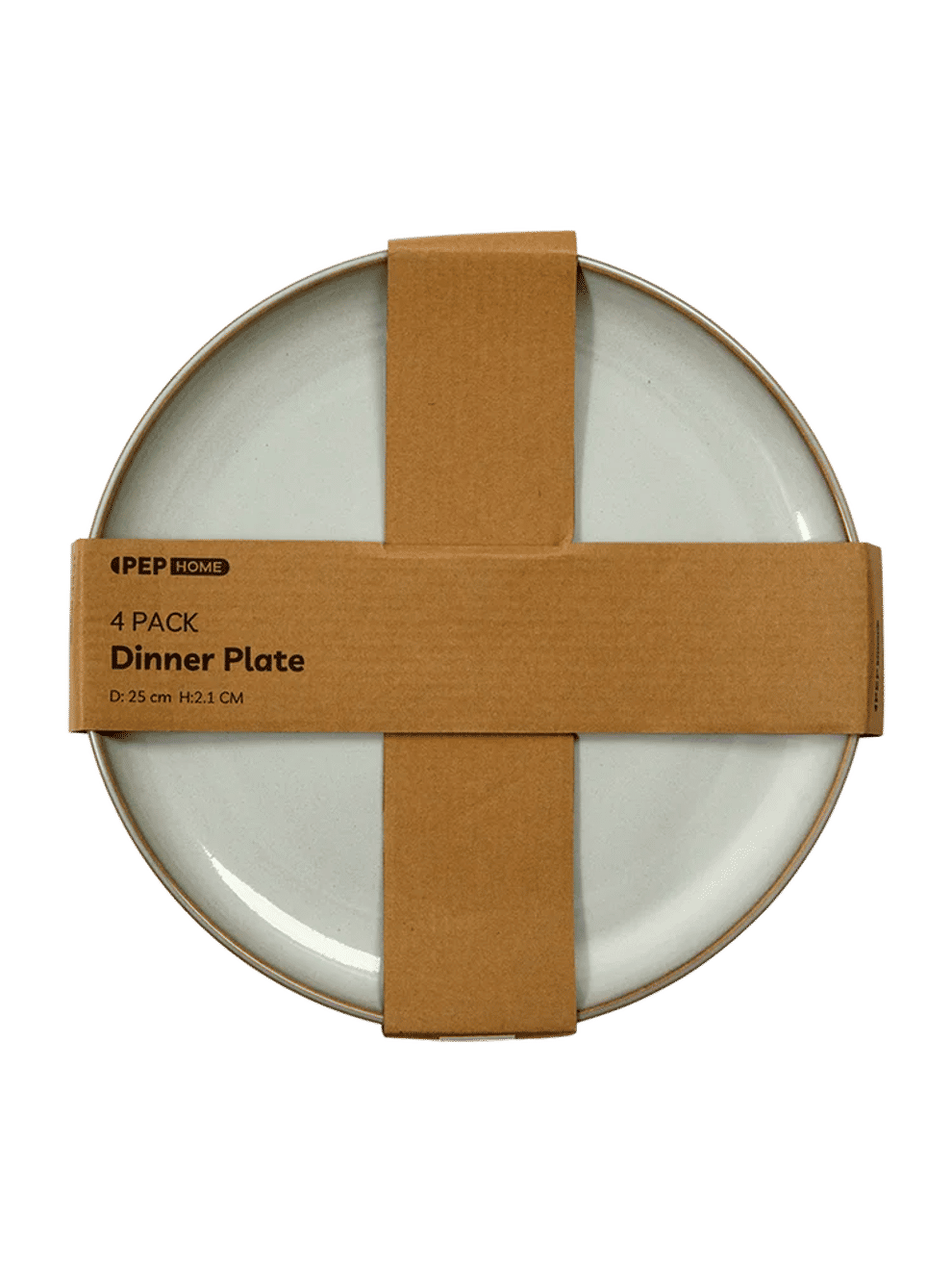 4 Pack Ceramic Dinner Plates 25cm