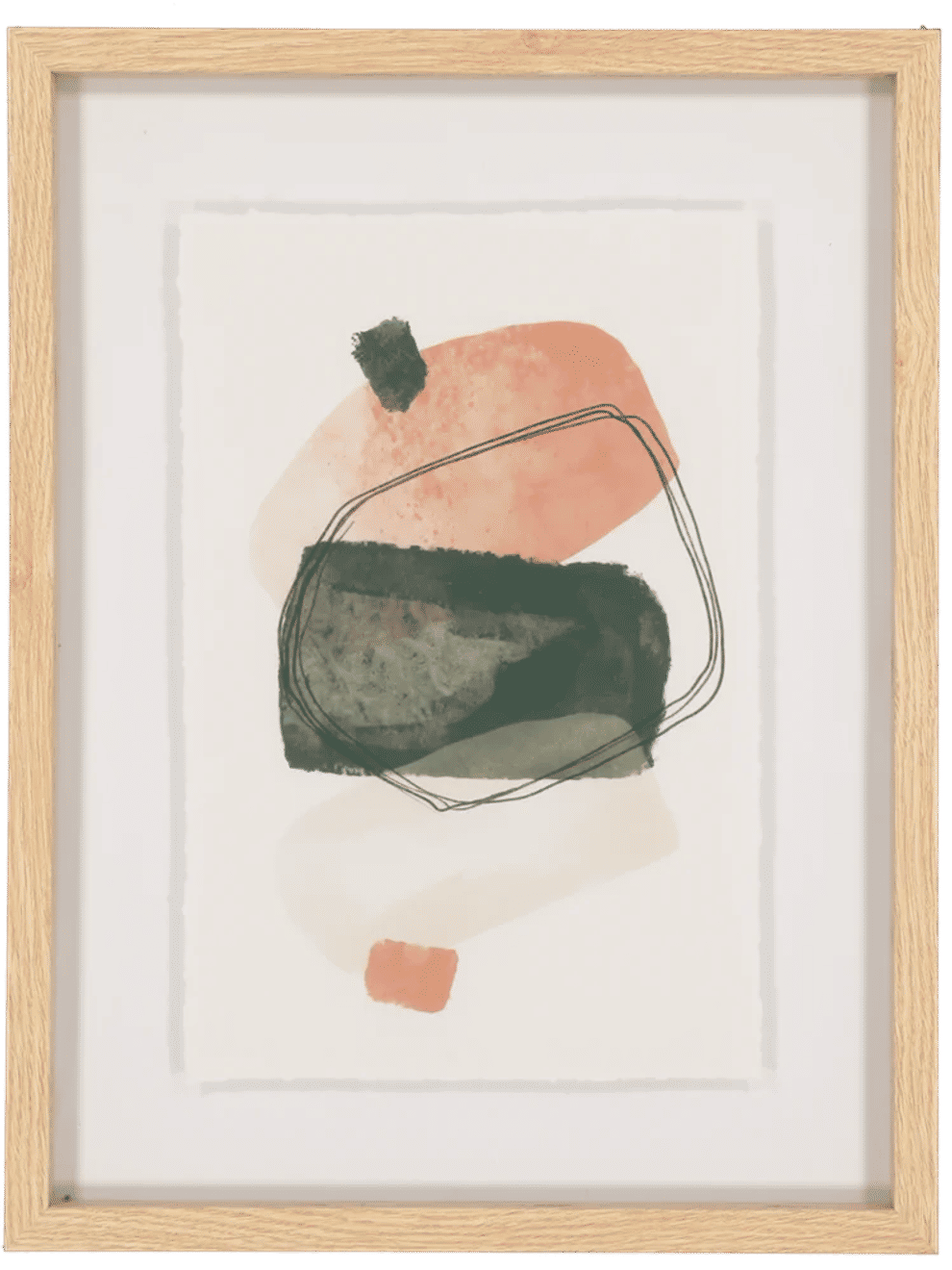 Glass And Wood Framed Wall Art