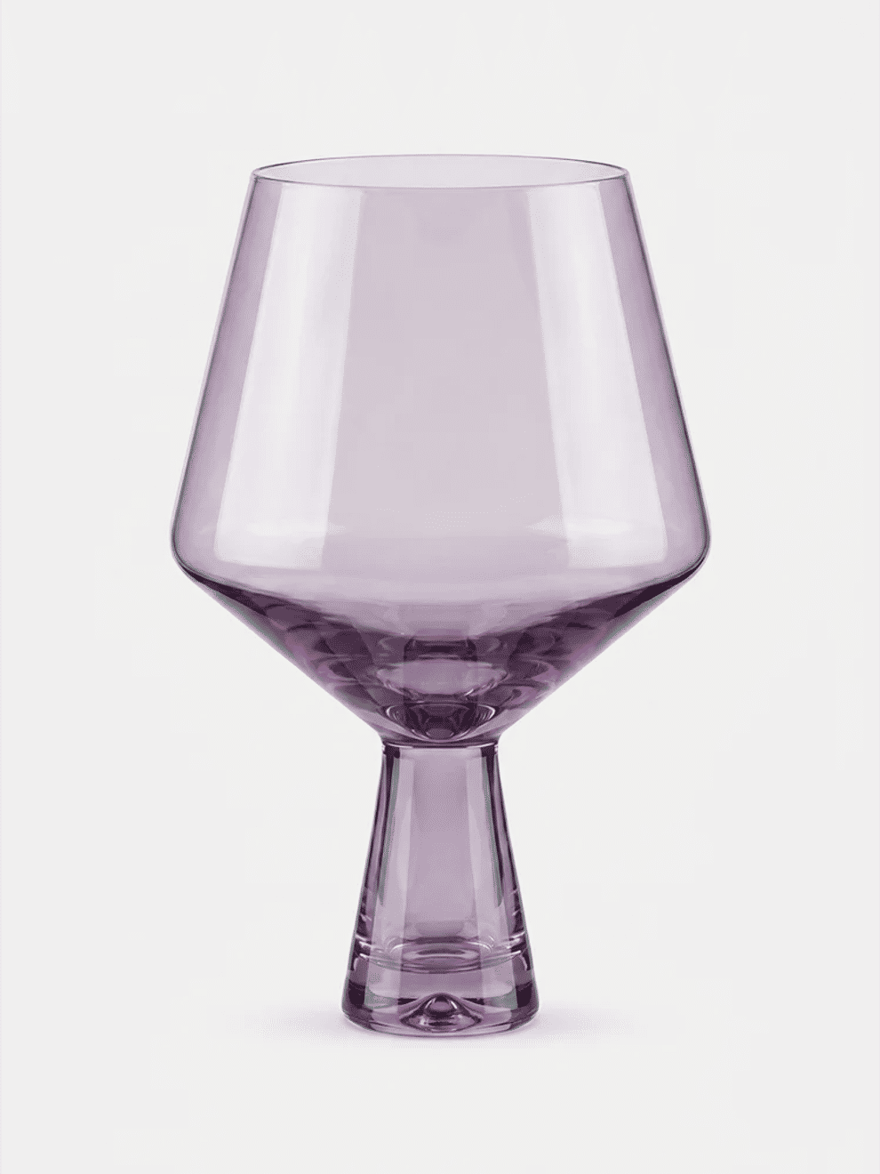 Purple Tinted Glass Wine Goblet 18cm