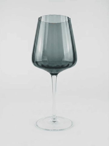 Tinted Ribbed Wine Glass 23.5cm