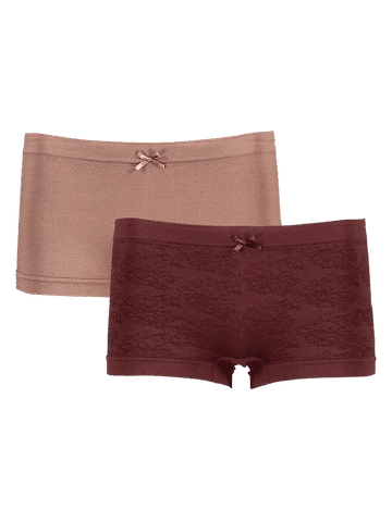Maroon Boyleg Panty Two Pack