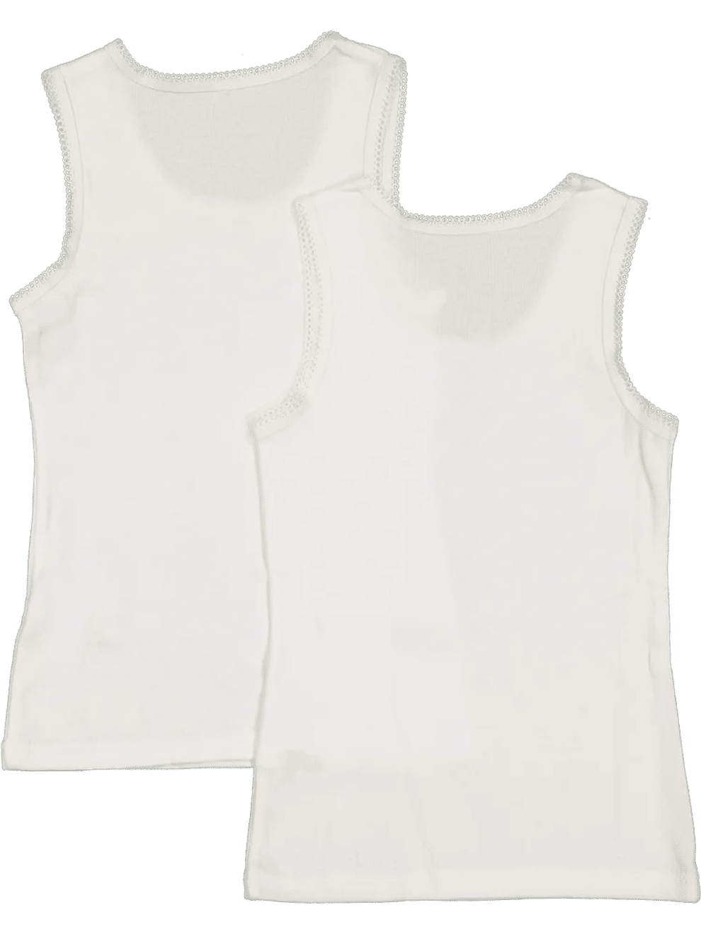 Two-Pack White Cotton Vests (1)