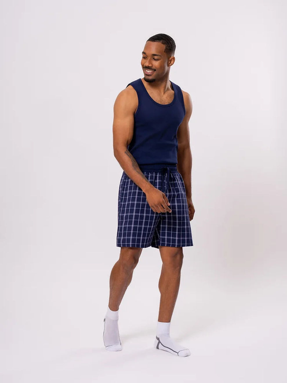 Navy Sleeveless Cotton Vest (3)