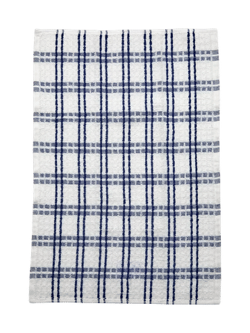 Blue and White Checkered Dishcloth