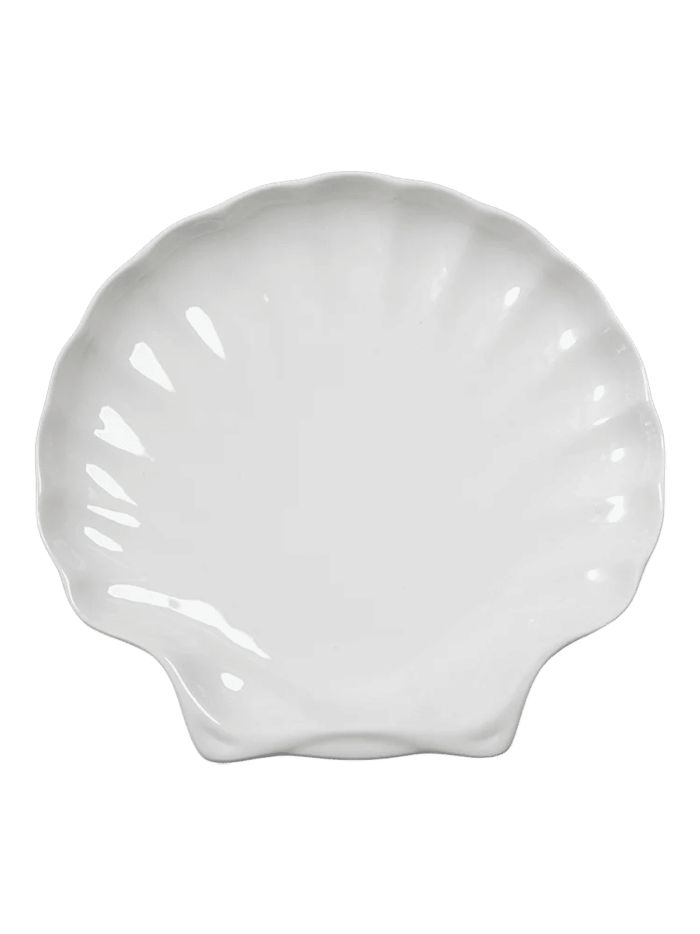 White Shell Shaped Ceramic Plate 29cm (1)