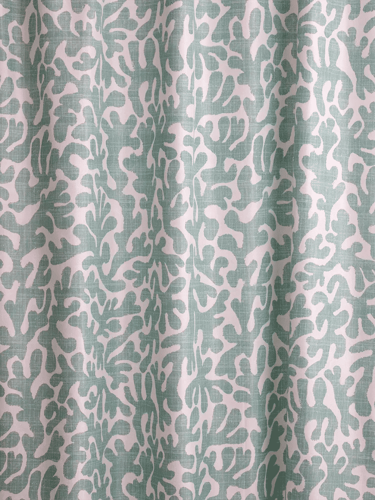 Coastal Coral Unlined Taped Curtain (2)