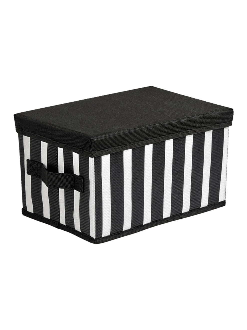 Black and White Striped Storage Box