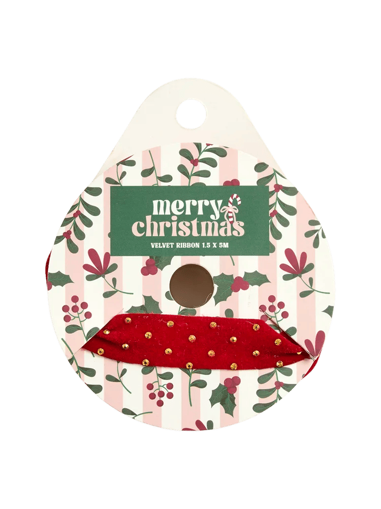 Green Velvet Christmas Ribbon 1.5cm x 5m (2)
