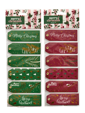 12 Piece Christmas Gift Tag
