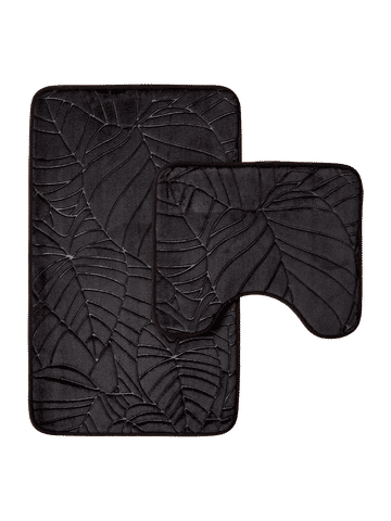 Embossed Foam 2-Piece Bath Mat Set